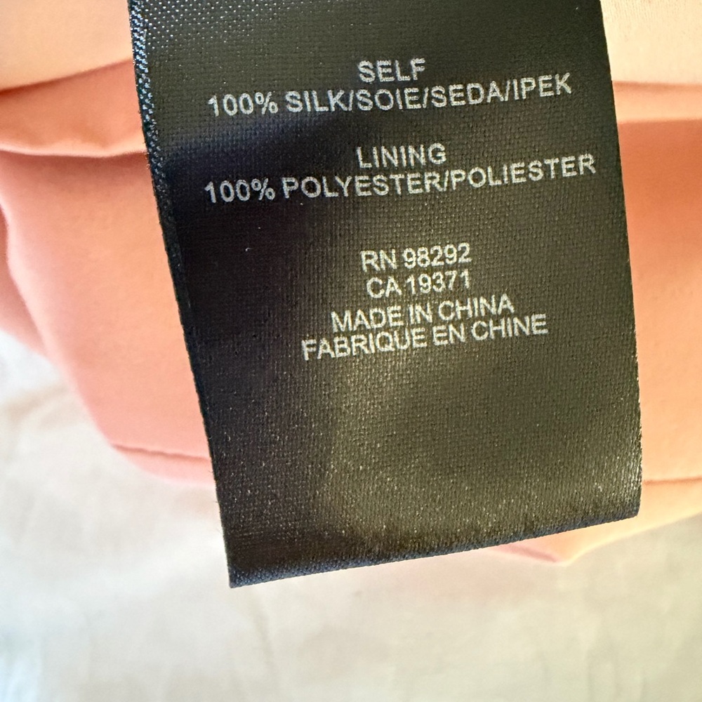 Tibi 100% Silk Blush Cape Dress Size 6 Minimalist Designer Shift Easter spring - Picture 11 of 11
